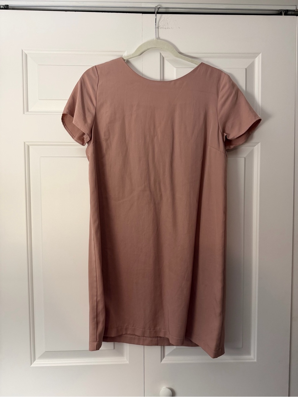 Lulu's Dusty Rose Short Sleeve Shift Dress